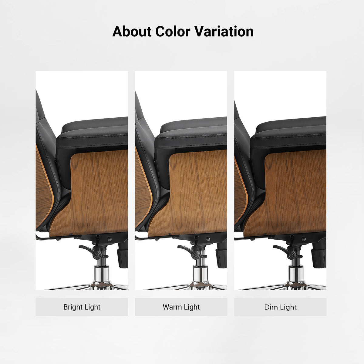 Mathias Marcel, High Back Office Chair Color Variation Under Different Lighting