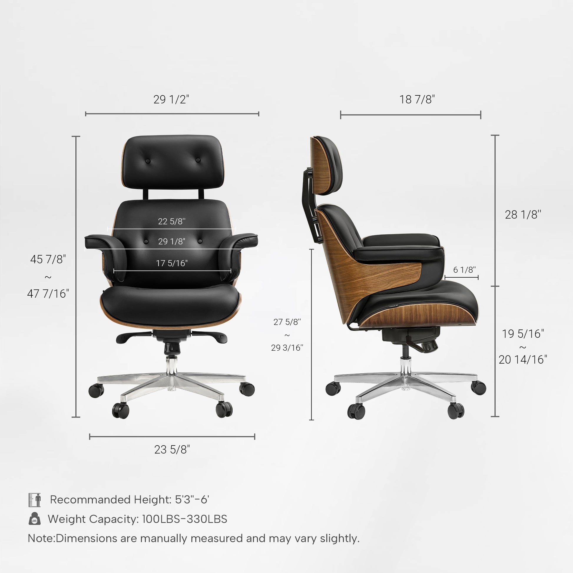 Eureka Ergonomic Mathias white leather chair at a home desk
