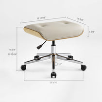 Mathias Leather Executive Chair with Ottoman