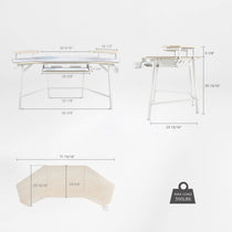 Aero Wing Shaped Studio Desk (72"x23")