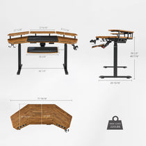 solid wood standing desk dimension