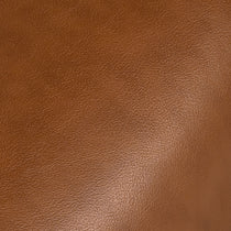 Eureka Ergonomic close-up showing the textured brown upholstery on the Mathias Mason office chair