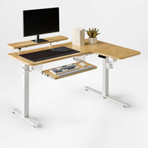 L-Shaped Standing Desk with Accessories Set (60"x23")