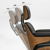 Mathias Leather Executive Chair with Ottoman