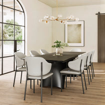 Noble, Upholstered Dining Side Chairs Set of 2, Gray