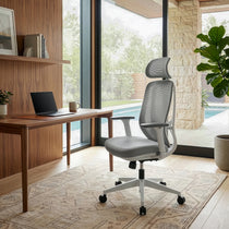 Eureka Ergonomic gray ergonomic office chair in a home office
