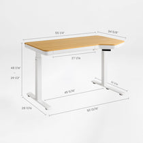 Prime Electric Standing Desk with RGB Lighting (55"x34")