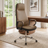 Clara, Faux Leather Executive Ergonomic Office Chair - Brown