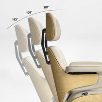 Eureka Ergonomic Mathias Executive Office Chair off white recline