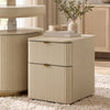 Opal, 22" Modern File Cabinet with 2 Drawers, Cream - Cream