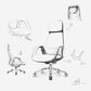 SERENE, Eureka comfy leather executive office chair Luxury Napa Leather, Off-White, Inspiration in Design-Off-White