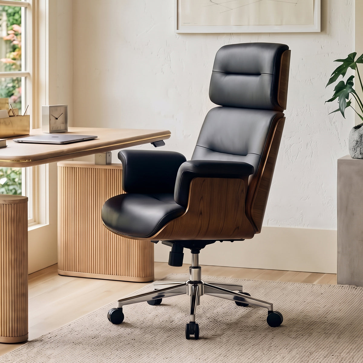 Eureka Ergonomic Mathias Marcel, High Back Office Chair in a modern home workspace