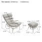 Liam Rocking Lounge Chair with Ottoman, Gray