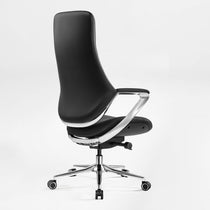 Eureka Ergonomic Serene Nox, Genuine Leather Executive Office Chair,Black 45 back