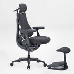 LiberNovo Omni Pro in Home Office, Ergonomic Office Chair and Footrest, Graphite