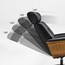 Matteo,Napa Leather Lounge Chair and Ottoman