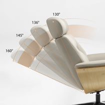 Matteo,Napa Leather Lounge Chair and Ottoman