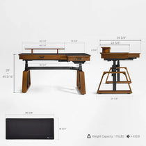 Executive Office Set:  Ark Standing Desk & Premium Executive Chair