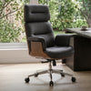 Mathias Marcel, High Back Faux Leather Office Chair - Black