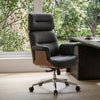 Mathias Marcel, High Back Faux Leather Office Chair - Black