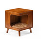 15.94" Solid Wood Cat Bed & Side Table