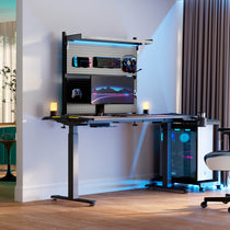 Eureka Ergonomic Aegispeg Board Desk With Gaming Accessories and Led Lights.