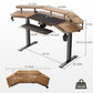 Aero Pro, 72x23 Wing Shaped Standing Desk with Accessories Set