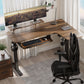 L-shaped Standing Desk, Walnut-colored, Right