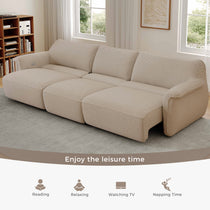 Vero Power Sleeper Sofa in Light Beige With Modular Design, Perfect for Modern Living, Enjoy the Leisure Time.