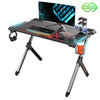 44x24 Gaming Desk with R-shaped Legs - Black