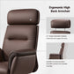 Eureka Ergonomic Brown microfiber leather executive office chair with perforated headrest and S-curved lumbar support.