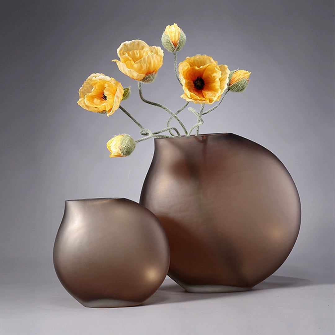 HD-01, Glass Oval Vase, Décor,11.22‘’
