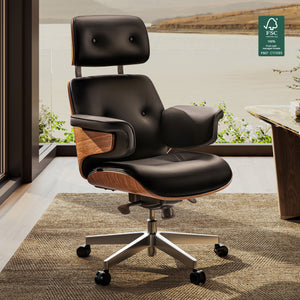 Eureka Ergonomic Mathias Executive Office Chair BLACK Front Veiw