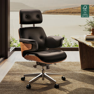 Eureka Ergonomic Mathias Executive Office Chair BLACK Front Veiw