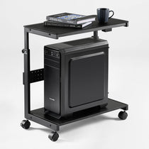 Height-Adjustable  Frosted  Cpu Cart With Glowing Lighting  for a Modern Workspace.