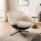 Cara, Modern Comfy Swivel Lounge Chair, White