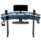 71‘’ Modern Black Wing Shaped Standing Desk with all Accessories Set