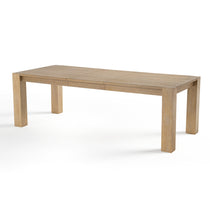 Edora Oak Extendable Dining Table, Oak Veneer, Modern Minimalist Design, Dining Room Furniture.