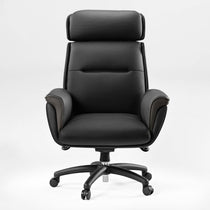 Royal Executive Office Chair - Black Microfiber Leather, Ergonomic Design.