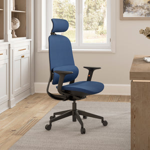 Blue,Eureka Ergonomic Mesh Blue Lumbar Support Tall High Back Office Chair