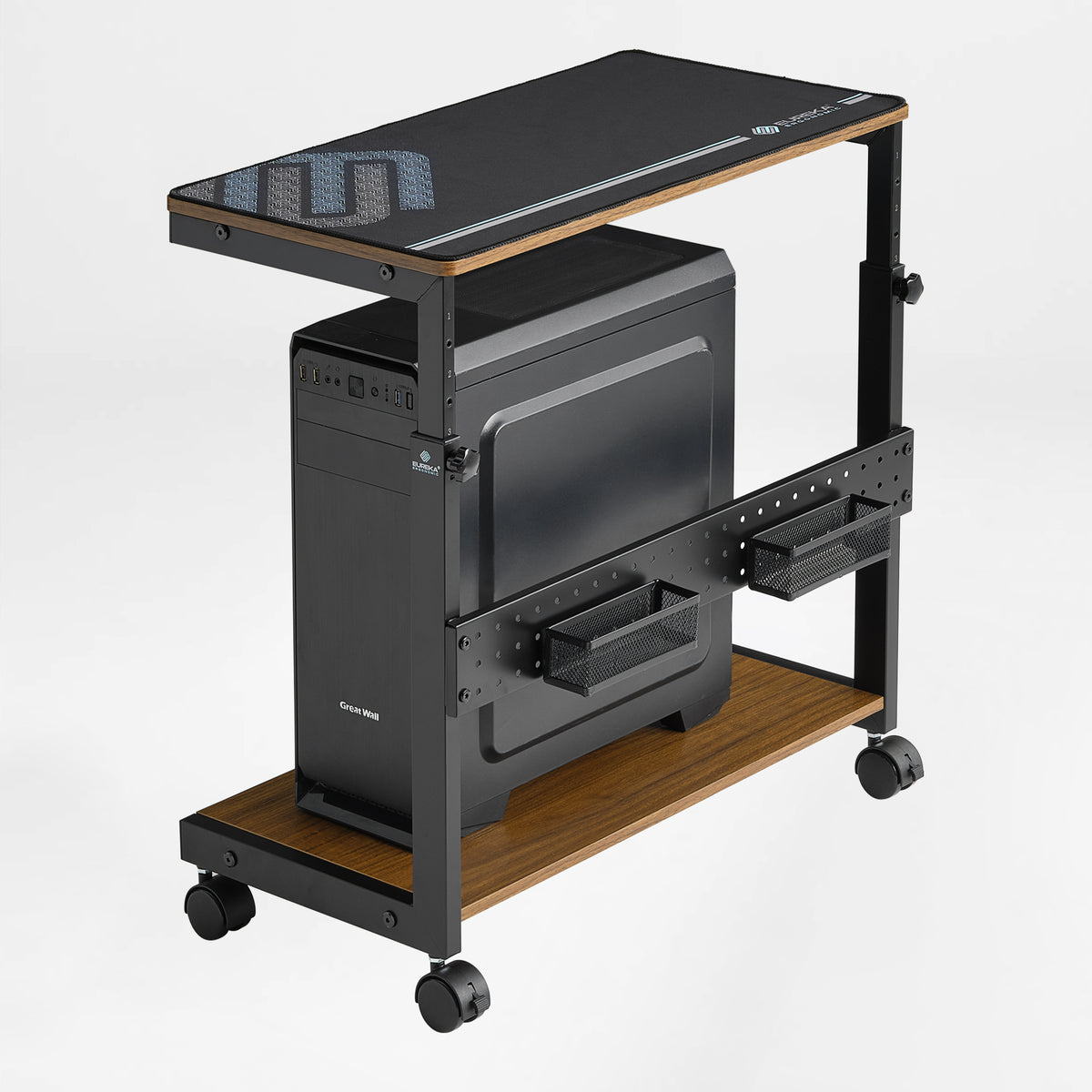 Computer Cpu Cart Eureka Ergonomic Computer Accessories PC Stand Rolling Cart with Wheel