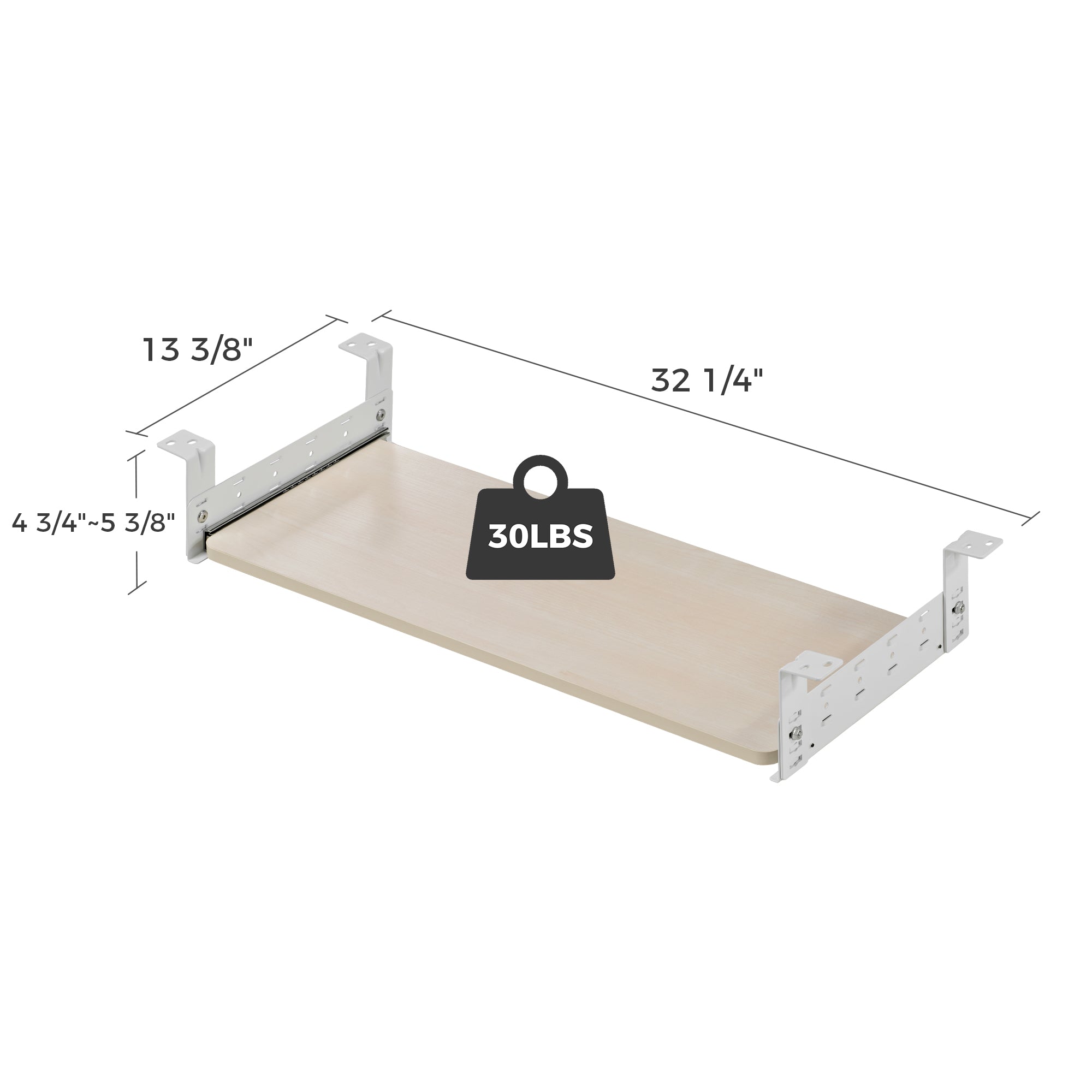 Eureka Ergonomic Adjustable Pull-out Keyboard Tray for Home office