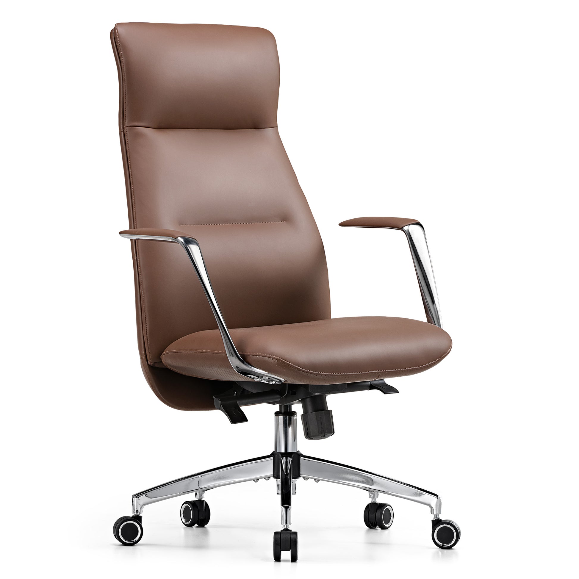 Royal Slim OC08 Leather High Back Executive Office Chair, Brown High End Office