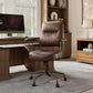 Becky, Faux Suede Fabric Home Office Chair Brown/Gray