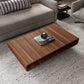 Eureka Ergonomic 47" Walnut Rounded Rectangular Coffee Table for the living room