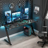 Gaming Desk with Z Shaped Legs (61"x25") - Black