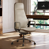 Eureka Ergonomic Alto Executive Office Chair in premium leather with ergonomic support