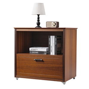 29-inch Walnut File Storage Cabinet Side