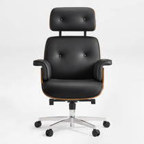 Mathias Leather Executive Chair with Ottoman