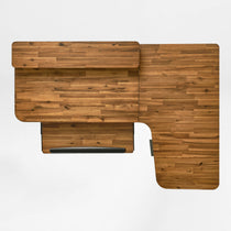 L-Shaped Standing Desk with Accessories Set (60"x23")